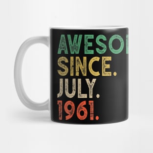 59th Birthday Vintage Awesome July 1961 Gifts 59 Years Old T-Shirt Mug